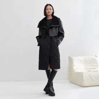【GAP】女裝 三合一長版背心外套套裝-黑色(840919)