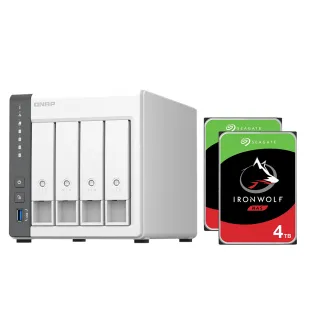 【QNAP 威聯通】搭希捷 4TB x2 ★ TS-433-4G 4Bay NAS 網路儲存伺服器