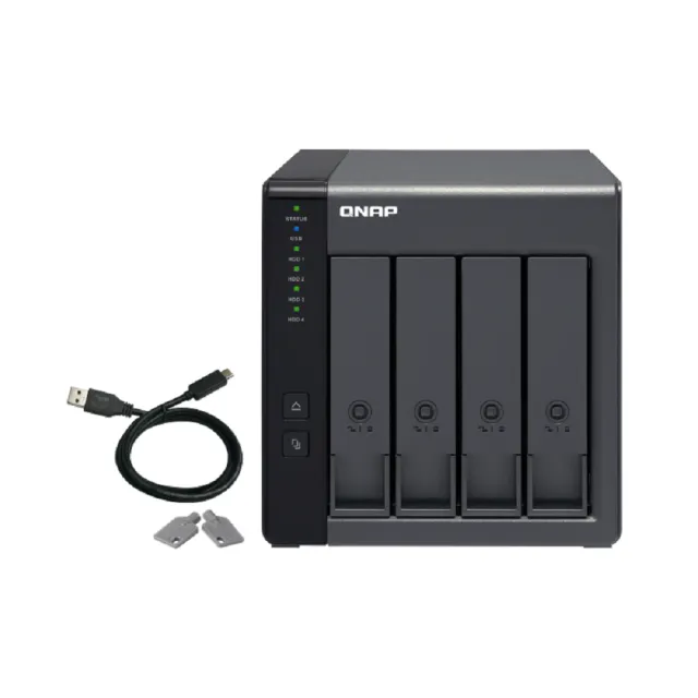 【QNAP 威聯通】搭希捷 4TB x2 ★ TR-004 4Bay RAID 磁碟陣列外接盒