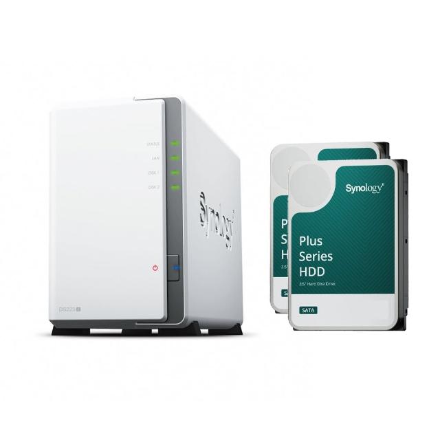 【Synology 群暉科技】搭 6TB x2 ★ DS223j 2Bay NAS 網路儲存伺服器(HAT3300)