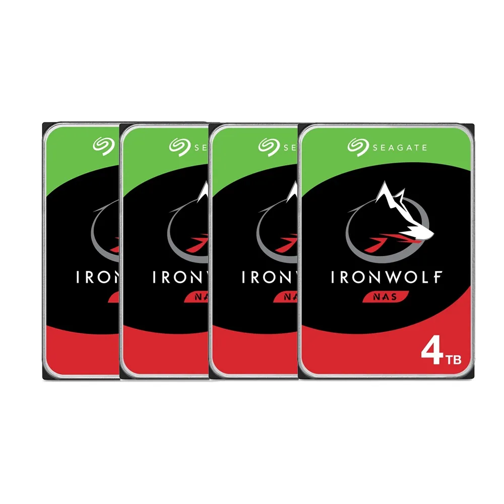 【SEAGATE 希捷】4入組 ★ IronWolf 4TB 3.5吋 5400轉 256MB NAS 內接硬碟(ST4000VN006)