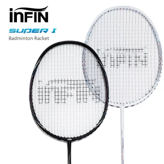 【iNFiN】羽毛球拍 SUPER 1 碳纖維羽拍 羽球拍(附贈拍袋．握把布２入)