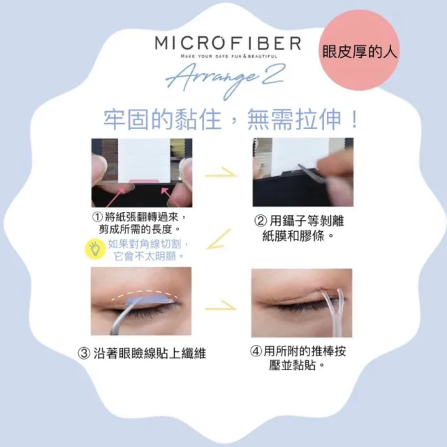 【BN】彈性雙眼皮膠條MRR-3大容量120入(透明1.8mm幅.可拉伸.附推棒和收納盒)