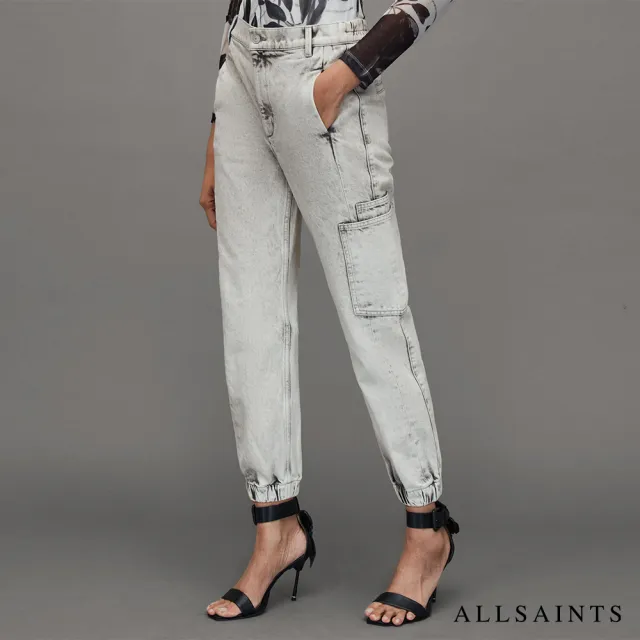 【ALLSAINTS】LEA 個性中腰水洗牛仔休閒長褲 WE004Z 雙11(常規版型)