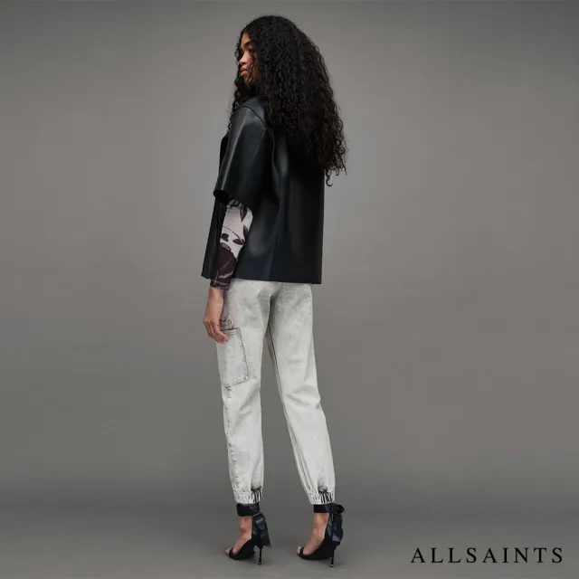 【ALLSAINTS】LEA 個性中腰水洗牛仔休閒長褲 WE004Z 雙11(常規版型)