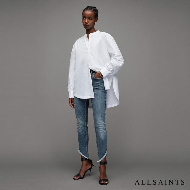 【ALLSAINTS】DAX 中腰修身不對稱抽鬚牛仔褲 WE031Z(緊身版型)