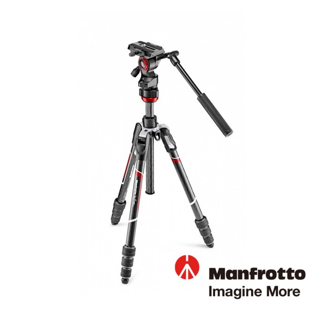 【Manfrotto 曼富圖】BEFREE LIVE 碳纖維旋鈕腳架 MVKBFRTC-LIVE(公司貨)