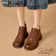【J&H collection】極簡純色牛皮側拉鍊馬丁裸靴(現+預  黑色／棕色／卡其色)