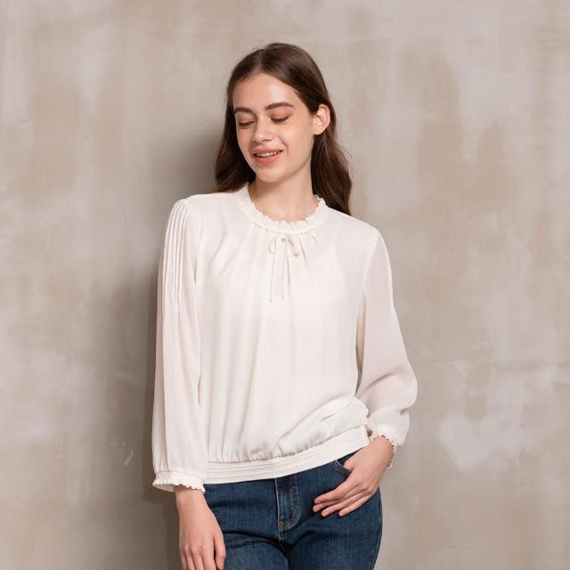 【perng yuh 芃諭名品】柔情時光 楊柳雪紡上衣(2023 AW Collection｜2C秋冬系列)