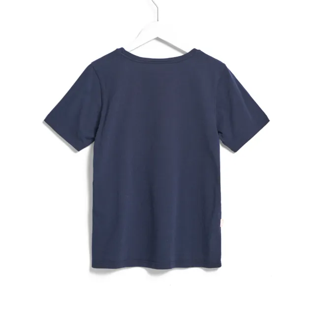 【SOMETHING】女裝 基本LOGO短袖T恤(丈青色)