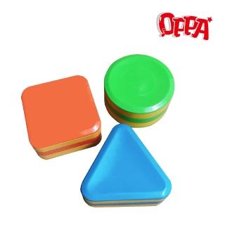 【OPPA】幾何圖形沙鈴／三入一組／塑膠沙鈴／手搖沙鈴／幼兒律動／幼教樂器／(幼兒教育 小樂器)