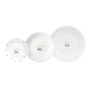 【CorelleBrands 康寧餐具】紫梅3件式餐盤組(C03)