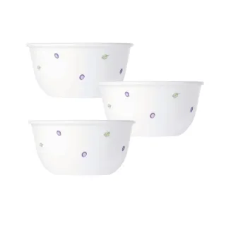【CorelleBrands 康寧餐具】紫梅3件式小羹碗組(C05)