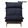 【MUJI 無印良品】高椅背和室沙發+腳凳組/棉丹寧/藍色(大型家具配送)