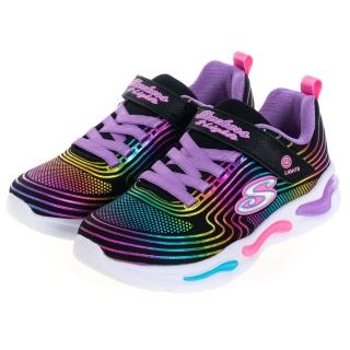 【SKECHERS】女童系列 燈鞋 WAVY BEAMS(302338LBKMT)