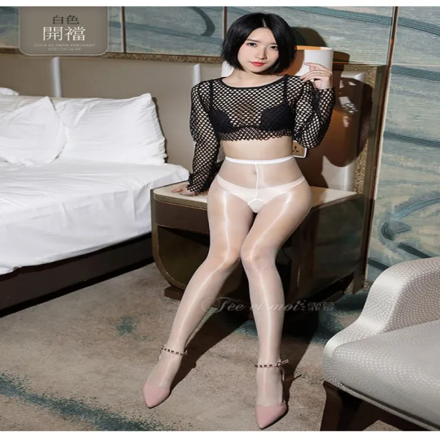 【sexbaby99】新二代顯瘦閃亮3D柔滑性感全透明絲襪 褲襪-前後開檔-白(襪子_絲襪_情趣絲襪_褲襪_開襠絲襪)