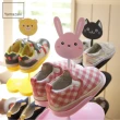 【YAMAZAKI】KIDS可愛動物鞋架-貓-黑(鞋架/鞋櫃/鞋子收納/脫鞋架/層架/玄關收納架)