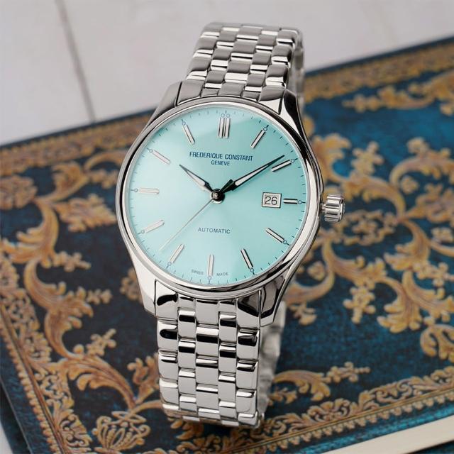 【CONSTANT 康斯登】亞洲限定 冰藍 Classics Index 機械錶-40mm 母親節 送禮 禮物(FC-303BL5B6B)