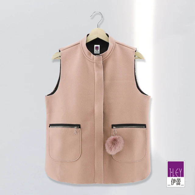 ILEY 伊蕾 個性粉色縫釦夾克外套(淺粉色；M-L；123