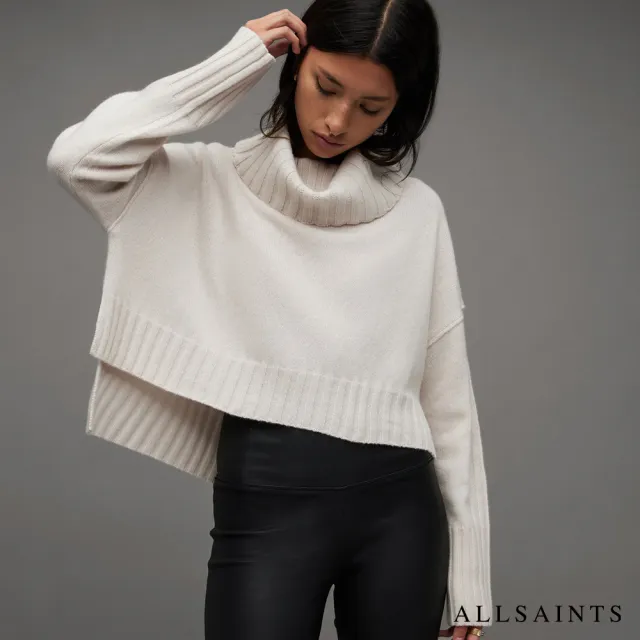 【ALLSAINTS】AKIRA 高領喀什米爾羊毛針織上衣IVORY WHITE WK098Z(舒適版型)