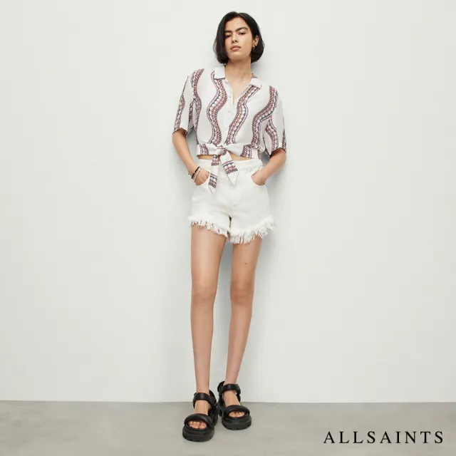 【ALLSAINTS】LENI LETICIA 短袖襯衫Optic White WH235Y(舒適版型)