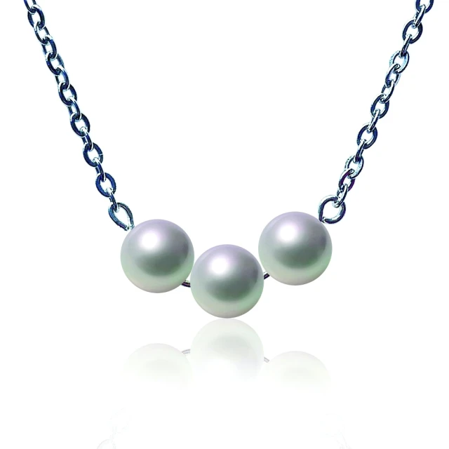 小樂珠寶小樂珠寶 全美高品質南洋深海貝珍珠項鍊(10mm三顆超值)