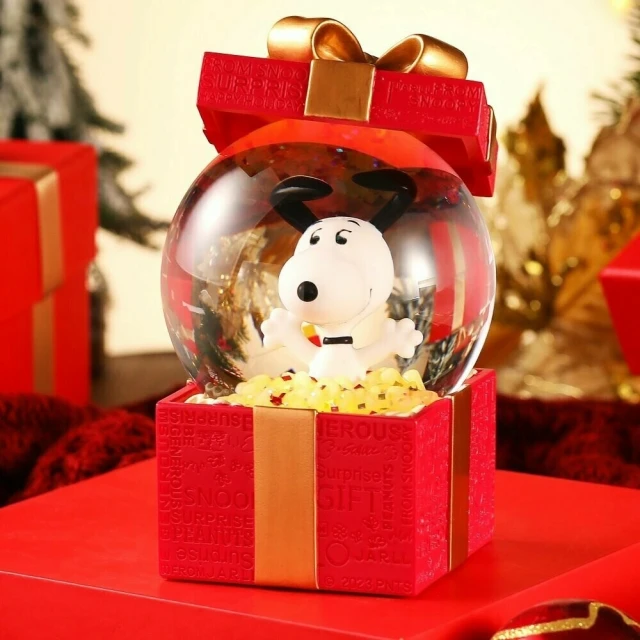 JARLL 讚爾藝術JARLL 讚爾藝術 Snoopy史努比 驚喜送禮 燈光水晶球(Peanuts官方授權)