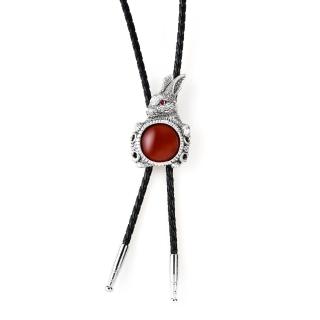 【MF select】生肖系列 玉兔迎春 真皮皮繩款 保羅領帶/Bolo Tie/美式領帶(臺灣研發設計)