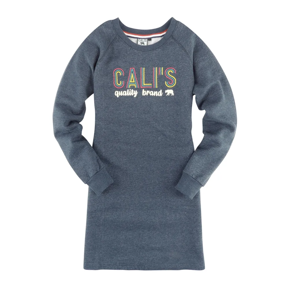 【California Republic】幾何線條CALIS內刷毛口袋洋裝(女版)