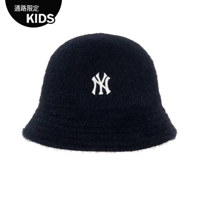 MLB 童裝 水貂毛圓頂漁夫帽 鐘型帽 童帽 紐約洋基隊(7FHTB0136-50BKS)