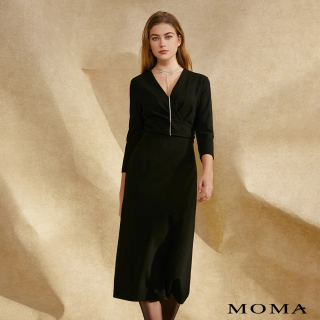 MOMA 優雅吊帶長洋裝(黑色)優惠推薦