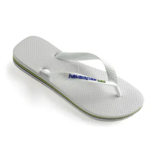 【havaianas 哈瓦仕】拖鞋 男鞋 女鞋 夾腳拖 人字拖 巴西國旗 Brasil Logo 白 4110850-0001U