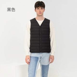 【巴黎精品】現貨+預購 真羽絨90%白鴨絨輕羽絨背心羽絨衣夾克(保暖V領短款馬甲經典男外套3色a1dl7)