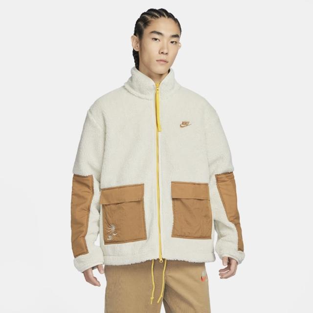 【NIKE 耐吉】外套 男款 運動外套 AS M NSW SHERPA FZ OUTDOOR JKT 米白卡其 FV4022-072