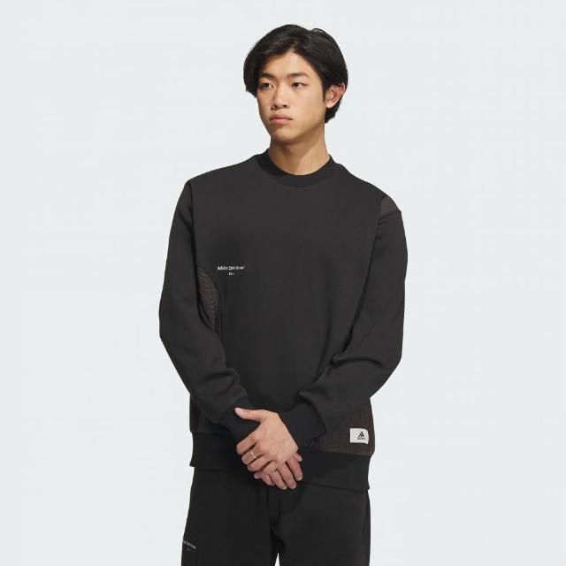 【adidas 愛迪達】上衣 男款 長袖上衣 運動 亞規 ST WF SWEATS 黑 IP4982