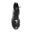 【STEVE MADDEN】TANKER ROCK BOTTON 經典綁帶字母厚底中筒靴(黑色)