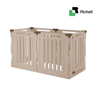 【Richell 利其爾】折疊3用塑膠圍籠6面90H（附門）(ID58851)