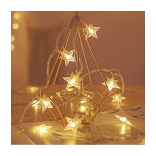 【Saikoyen】極美LED星星裝飾燈串300cm20燈1組(聖誕燈 造型 氣氛燈 聖誕節 布置 佈置 生日氣球)