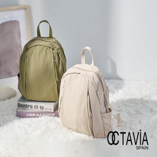 【OCTAVIA 8】OCTAVIA 8 - 輕量主義 I 防潑水簡約牛津布後揹包 - 杏白/ 草綠二色可選(超輕量)