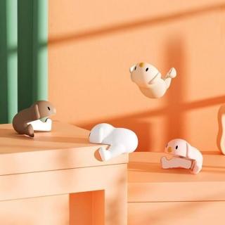 【PS Mall】卡通可愛動物矽膠防撞角 保護套 防碰撞 護角 桌角保護 防撞貼 防撞墊 12入(J3161)