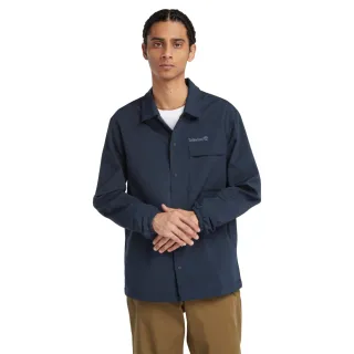 【Timberland】男款深寶石藍長袖襯衫外套(A2JJR433)