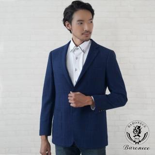 【per-pcs 派彼仕】簡約率性商務休閒獵裝 藍格(PW3902)