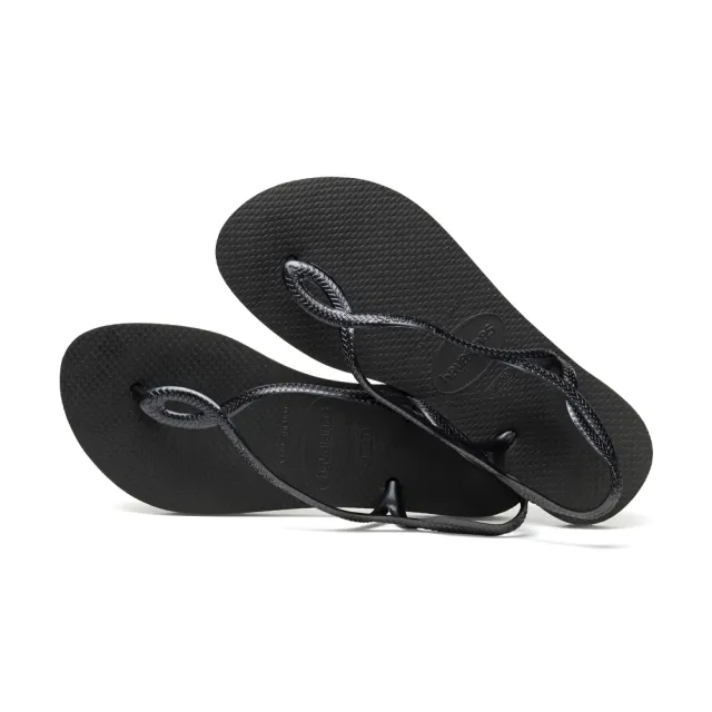 【havaianas 哈瓦仕】拖鞋 女鞋 涼鞋 巴西  Luna 黑 4129697-0090W