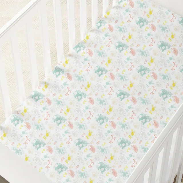 【Qubies】純棉透氣嬰兒床包(寶寶床單 嬰兒床包 床單)