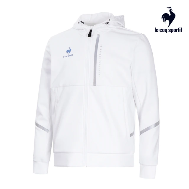 LE COQ SPORTIF 公雞LE COQ SPORTIF 公雞 防水、透濕、防風、保暖休閒潮流連帽外套 男款-白色-LWS61601