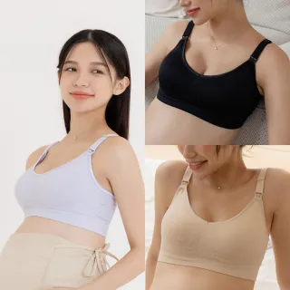 【beaulace 薄蕾絲】舒壓哺乳內衣肩開式孕哺兩用 蘊育美好(無縫式高彈萊卡LYCRA面料)