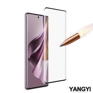 【YANG YI 揚邑】OPPO Reno10 pro 滿版鋼化玻璃膜3D曲面防爆抗刮保護貼(黑)