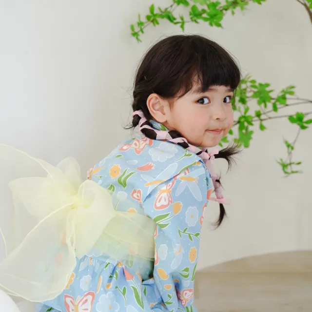 Baby 童衣】任選女童日式浴衣套裝女寶寶蛋糕裙套裝23002(粉色花朵 