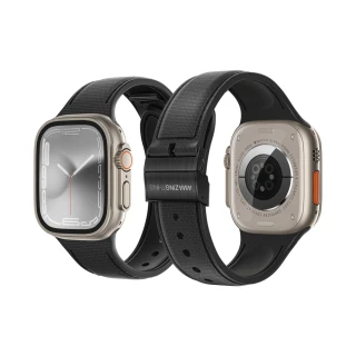 【AmazingThing】Apple Watch Series_45/44/42mm_Titan Swift_皮革紋矽膠錶帶