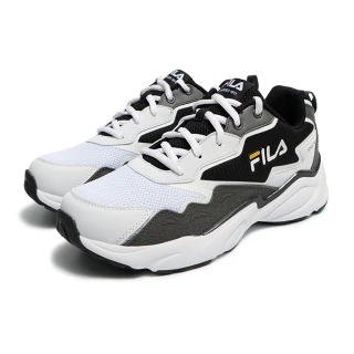 【FILA】男 慢跑鞋 運動鞋 老爹鞋 復古運動鞋-白/黑(1J374X141)